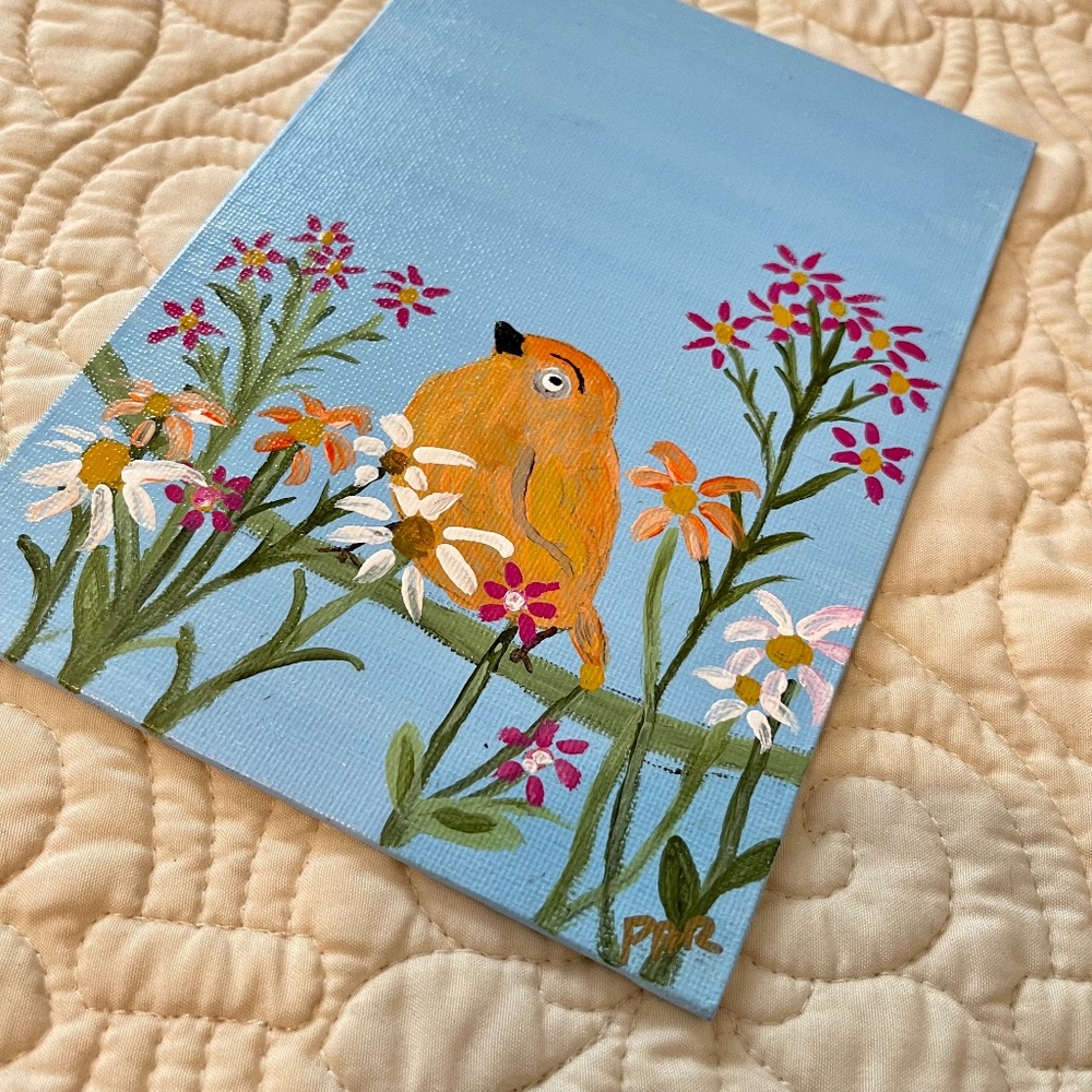 "Sing Me A Melody" - 5x7 Acrylic Painting - Picture 3 of 4